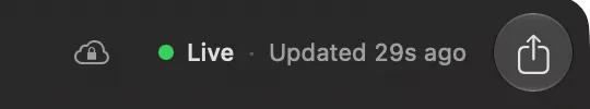 The Advisor toolbar with the Private Cloud Compute icon beside Live